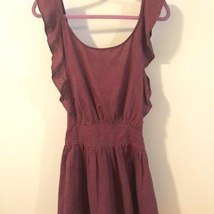 Free People Ruffle Tie Back Mini Dress